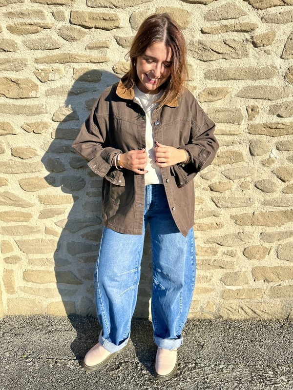 Veste Oversize Marron CLARA